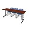 Kobe Rectangle Mobile table, 84" W, 29" H, Laminate Top, Cherry MKTRCC8424CH44BE - alternate 1